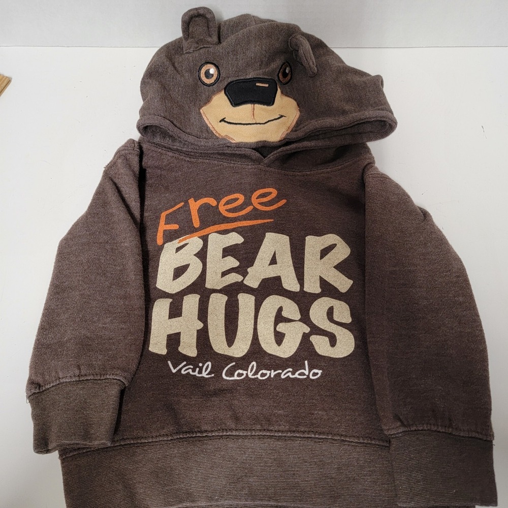 Artisans Animal Toddler Brown Bear Hooded Coat Sweater Hugs Vail Colorado 3T